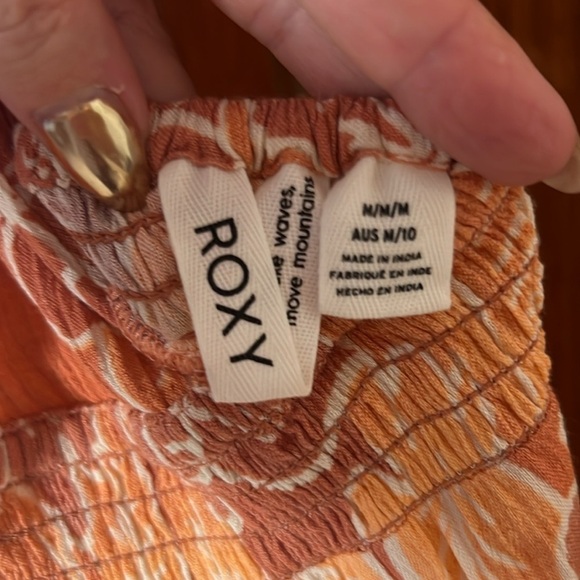 ROXY Tropical Beach Vacation Maxi Midi Dress with Open Back in Coral | M - Picture 4 of 4